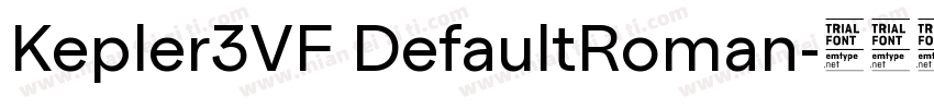 Kepler3VF DefaultRoman字体转换